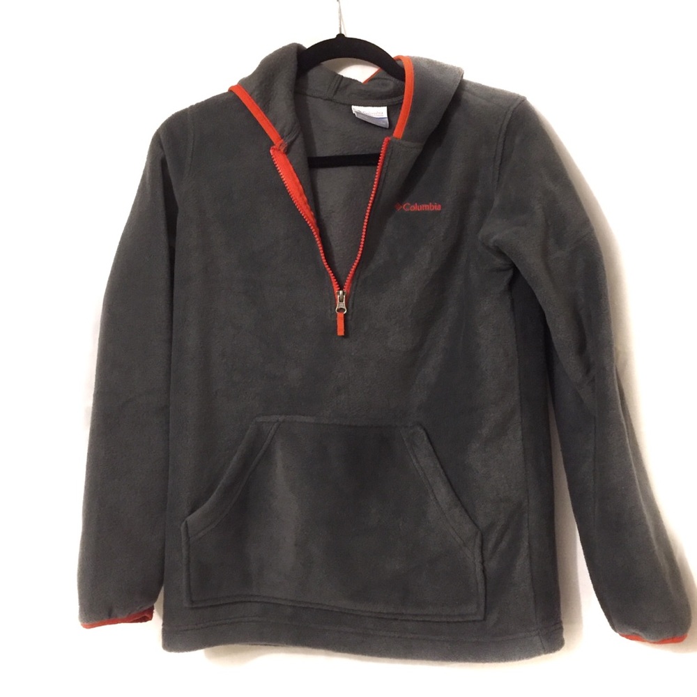 Boy's Columbia Hoodie Sweater Size L (14-16) Grey